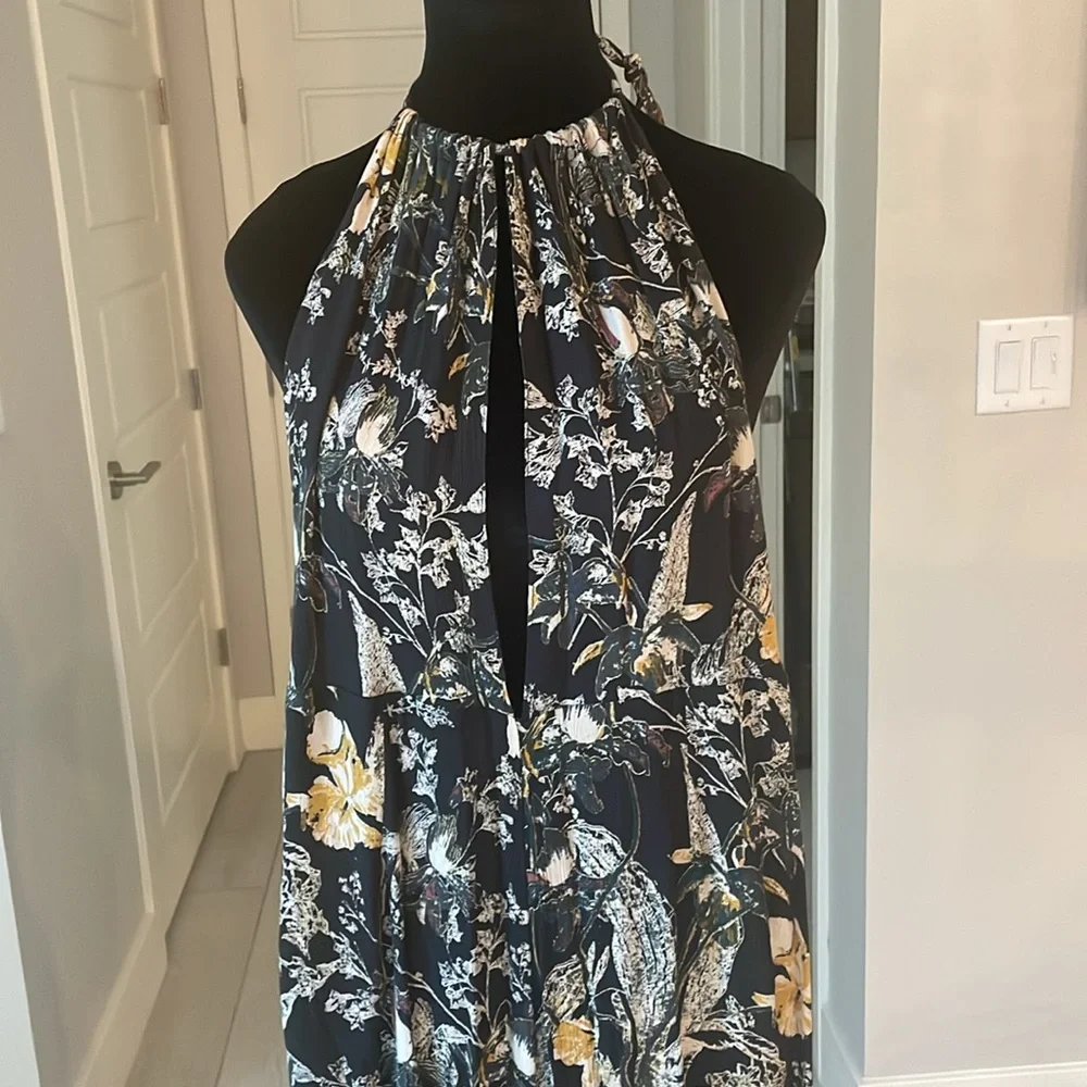 Free People Halter Top One Piece Jumpsuit Black Combo Size 4 - Picture 6 of 10